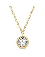 Orion Yvette Round Shape Bezel Set Diamond Pendant