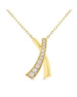  'X' Shape Diamond Necklace
