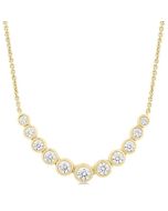 Zenith Wren Bezel Set Graduated Diamond Smile Necklace