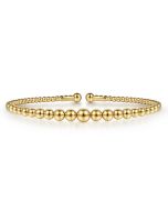 14K Yellow Gold Bujukan Open Bangle