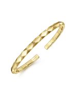 14K Yellow Gold Faceted Open Cuff Bracelet