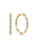 IonZenMir 14K Yellow Gold Diamond Earrings