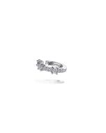 14K White Gold Diamond Single Ear Cuff