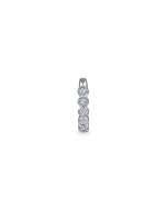 Vintage 14K White Gold 15mm Diamond Ear Cuff