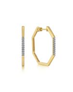 PhoLinIon ZenPho 14K Yellow Gold Diamond Modern Earrings