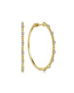 ThElSol 14K Yellow Gold Diamond Earrings