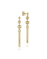 14K Yellow Gold Bujukan Drop Earrings