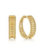 14K Yellow Gold Bujukan Classic Hoop Earrings in 30mm