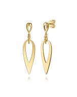14K Yellow Gold Bujukan Stud Drop Earrings