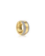 14K Yellow Gold Single Diamond Ear Cuff