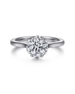 Tiona - Platinum Round Diamond Semi-Mount Ring