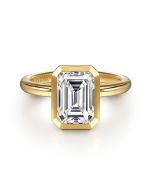 Hades Sapphirea 14K Yellow Gold Diamond Bezel Ring