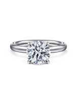 Unite - 14K White Gold Round Solitaire Semi-Mount Ring