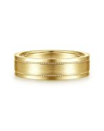 Noah - 14K Yellow Gold 6mm - Men's Wedding Band in Satin Finish