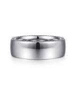 Kai - 14K White Gold 8mm - Men's Wedding Band in High Polished Finish