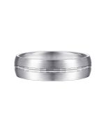 Owen - 14K White Gold 6mm - Men's Wedding Band in Satin Finish