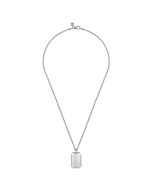 22 Inch 925 Sterling Silver Dog Tag Pendant Necklace