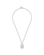 22 Inch 925 Sterling Silver Dog Tag Pendant Necklace