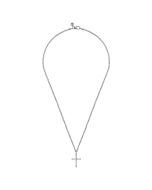 22 Inch 925 Sterling Silver Twisted Rope Cross Pendant Necklace