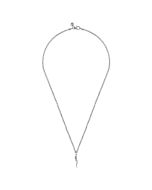 22 Inch 925 Sterling Silver Italian Horn Pendant Necklace