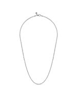 22 Inch 14K White Gold Hollow Men's Link Chain Necklace