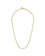 22 Inch 14K Yellow Gold Hollow Men's Link Chain Necklace