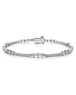 Luminara Voyage Symphony 14K White Gold Diamond Tennis Bracelet
