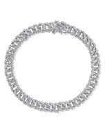 14K White Gold Diamond Link Tennis Bracelet