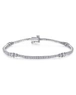 Bellona Anthem Eclipse 14K White Gold Diamond Tennis Bracelet