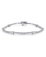 Azura Crown Eclipse 14K White Gold Diamond Tennis Bracelet