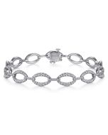 14K White Gold Diamond Tennis Bracelet