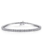 Eirene Silhouette Echo 14K White Gold Diamond Tennis Bracelet