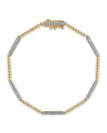 14K Yellow Gold Bujukan Diamond Tennis Bracelet
