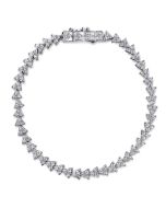 Aurelia Crown Luxe 14K White Gold Diamond Tennis Bracelet