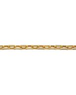 14K Yellow Gold Link Chain and Anchor Men's Bracelet
