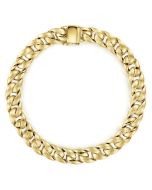 14K Yellow Gold Flat Heavy Chain Bracelet