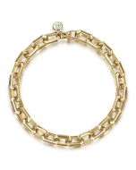 14K Yellow Gold Faceted Chain Bracelet