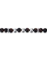 925 Sterling Silver 8mm Tiger Eye Faceted Bead Bracelet