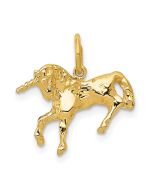 Summer Magnolia Subtle Sun 14k Unicorn Charm