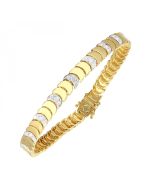 Diamond Disc Link Bracelet 14K Yellow Gold .50 CTW 