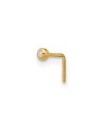 Viora 14k 23 Gauge 2.2mm CZ Nose Stud