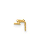 Valora 14k 22 Gauge Lightning Bolt Nose Stud