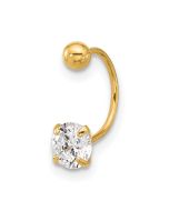 Valora 14k 20 Gauge CZ Eyebrow Jewelry