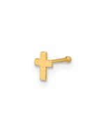Astra 14K 22 Gauge Polished Cross Nose Stud