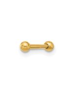Isolde 14k 16 Gauge Polished 2.5mm Ball Bar Labret Stud