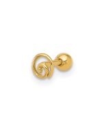 Lumine 14k 18 Gauge Polished Swirl Cartilage Stud