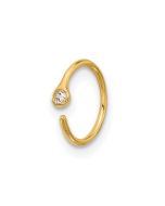 Novelle 14K 20 Gauge Polished CZ Nose Ring
