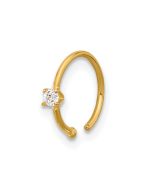 Zephira 14K 20 Gauge Polished CZ Nose Ring