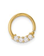 Lumine 14K 18 Gauge Polished CZ Cartilage Ring