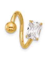 Valora 14k 14 Gauge Polished CZ Cartilage Ring